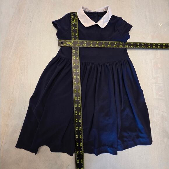 Polo Ralph Lauren Girls SZ 4/4T Navy Dress Peter Pan Collar - Picture 6 of 6